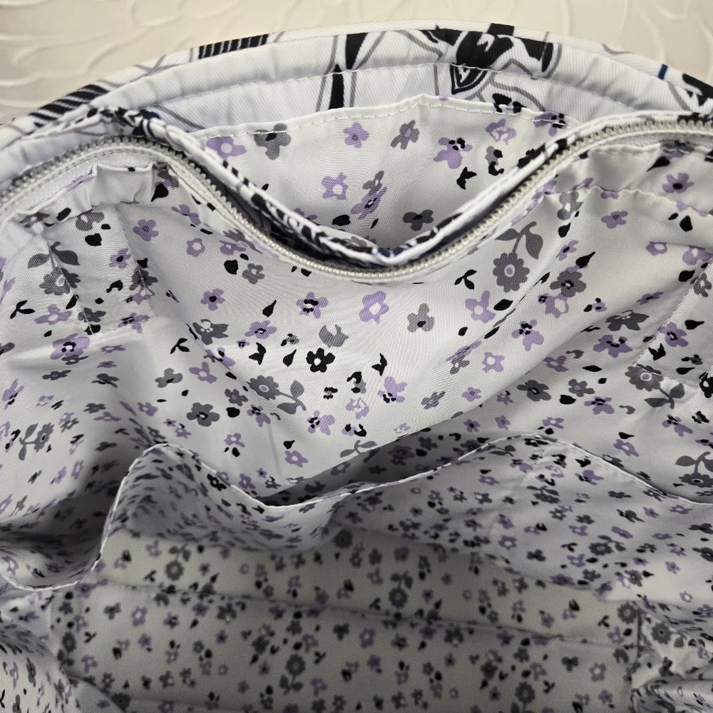 Vera Bradley Vera Tote Bag Twilight Garden - Picture 12 of 15